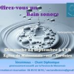 Un Bain Sonore à Maisonnais (87) le dimanche 24 septembre.