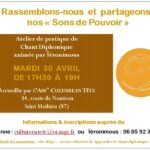 Atelier de pratique diphonique à Saint Mathieu (87) le 30 avril