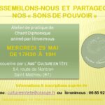 Atelier de pratique diphonique à Saint Mathieu (87) le 29 mai