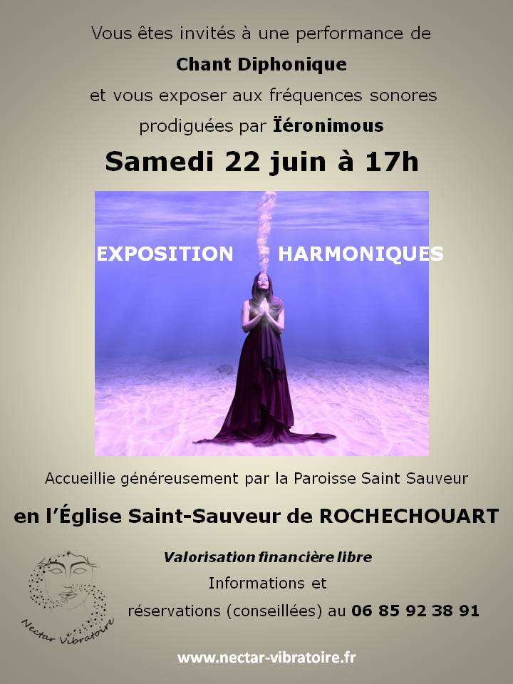 Exposition Harmoniques église Saint-Sauveur à Rochechouart le 22 juin.