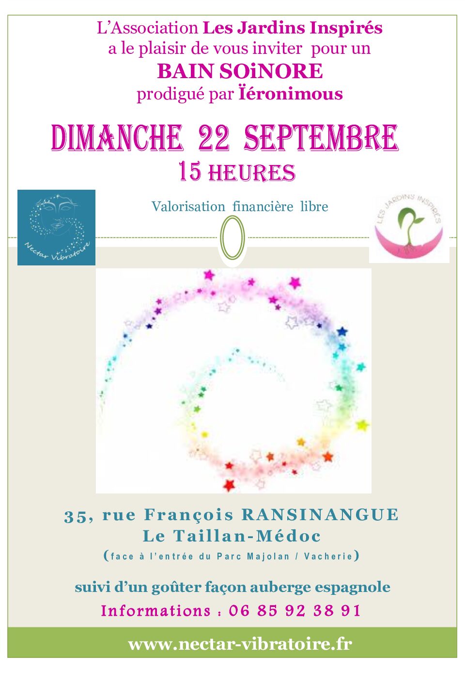 Rejoignez-nous pour une Exposition Harmoniques le 22 septembre au Taillan-Médoc (33).