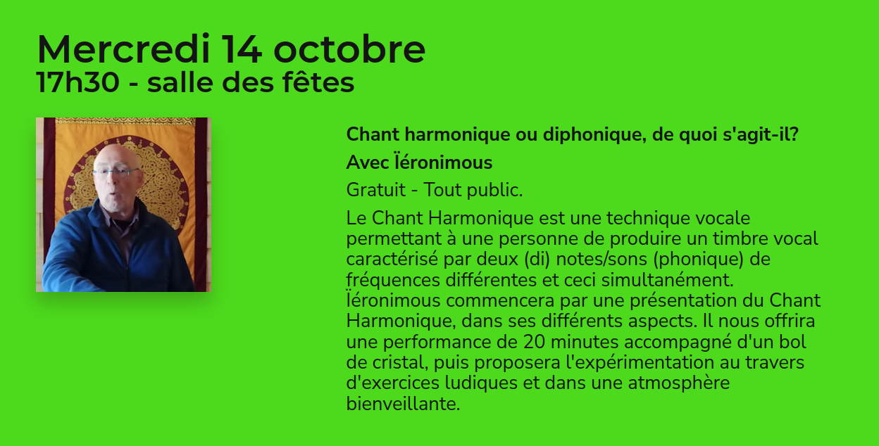 PrésentationChant Diphonique à Saint Mathieu